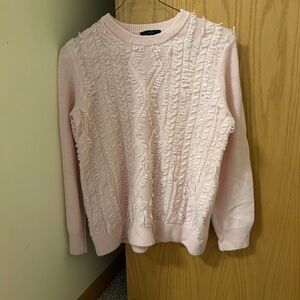 J. Crew Pink Crew Neck Sweater Cozy Knit Design